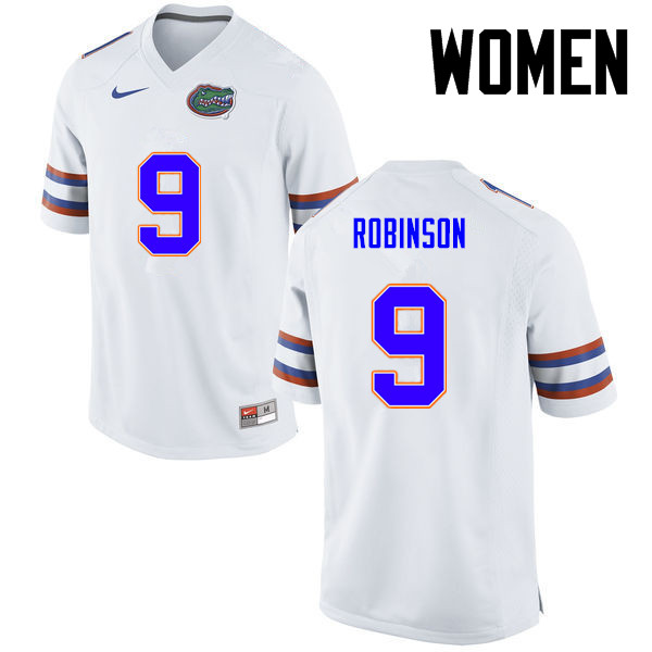 Women Florida Gators #11 Demarcus Robinson College Football Jerseys-White - Click Image to Close